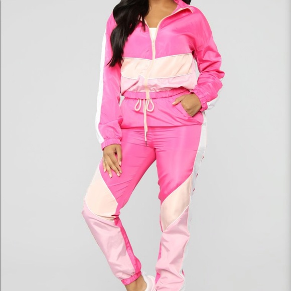 Fashion Nova Other Pink Multi Colored Jogger Set Poshmark